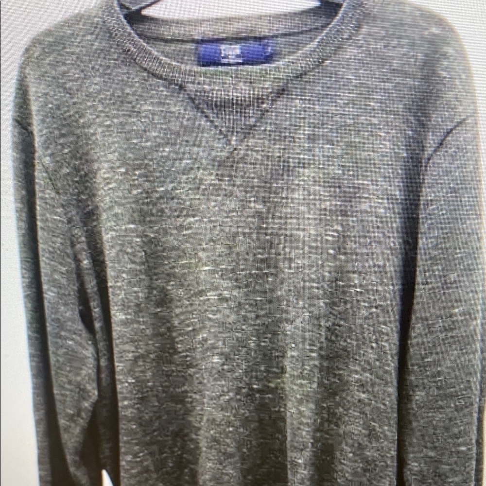 J Crew Cotton Crew Neck Sweater Sweatshirt Gray Men's Large